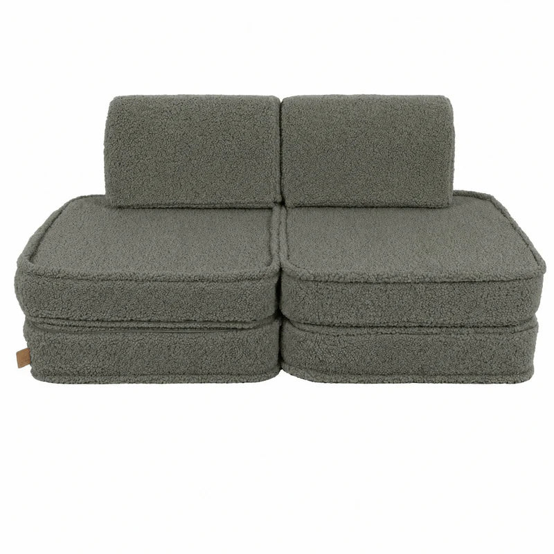 Canapé de jeu modulable Pocket 120cm en peluche Bearly | 4 Pièces