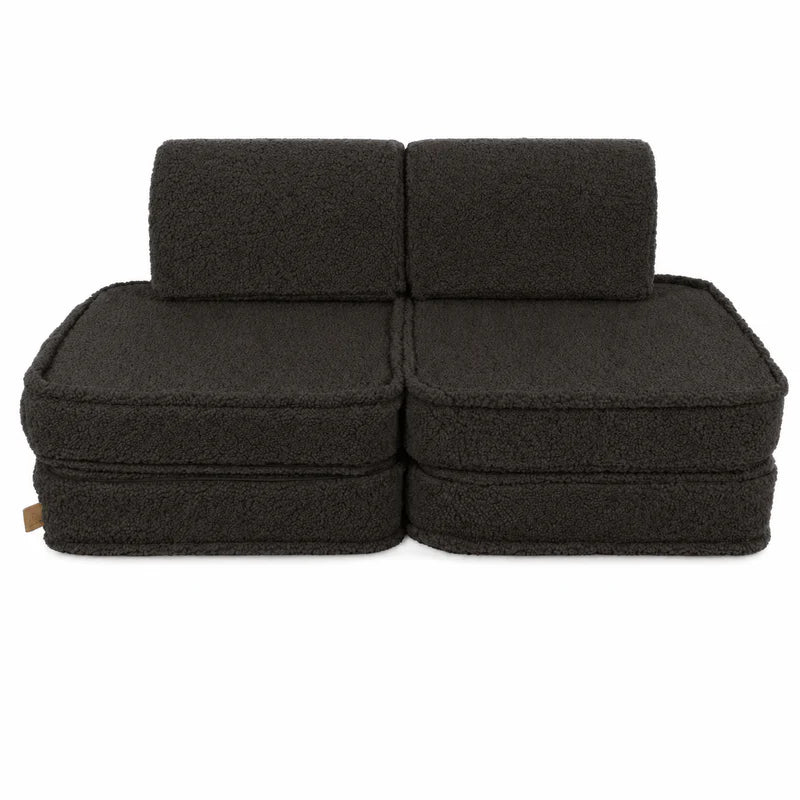 Canapé de jeu modulable Pocket 120cm en peluche Bearly | 4 Pièces