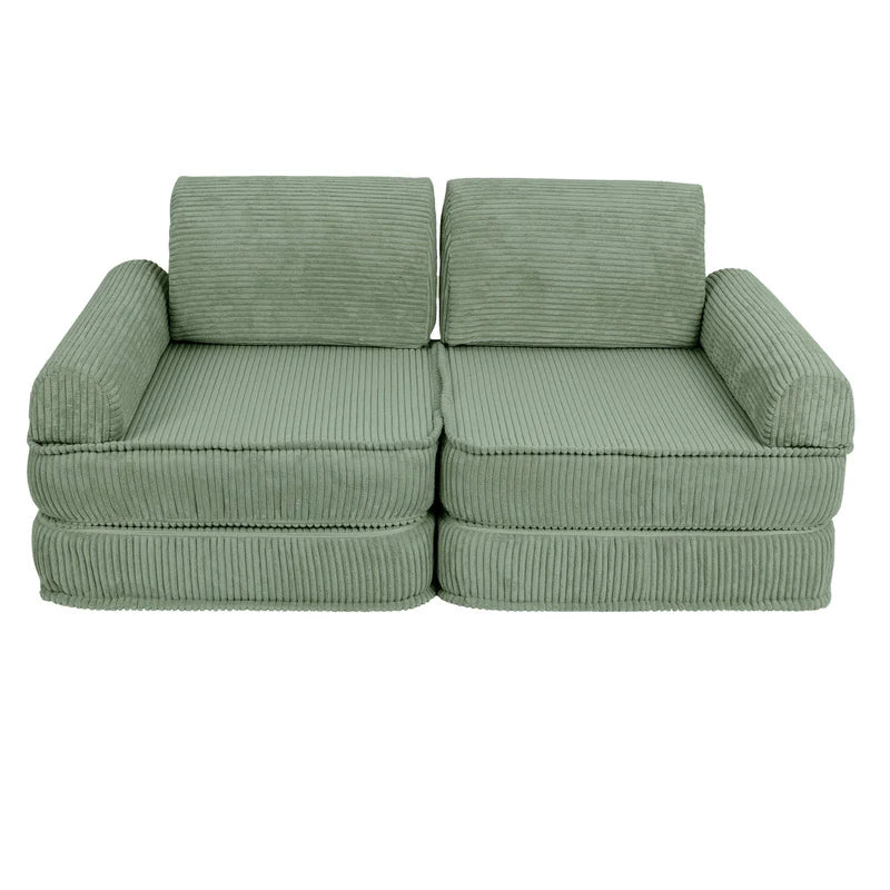 Canapé de jeu modulable Pocket 120cm en velours Corduroy à larges côtes Aesthetic | 10 Pièces