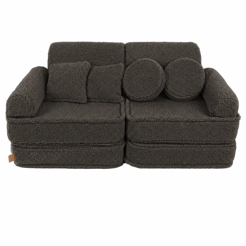 Canapé de jeu modulable Pocket 120cm en peluche Bearly | 10 Pièces