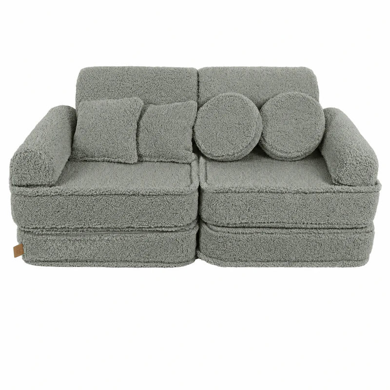 Canapé de jeu modulable Pocket 120cm en peluche Bearly | 10 Pièces