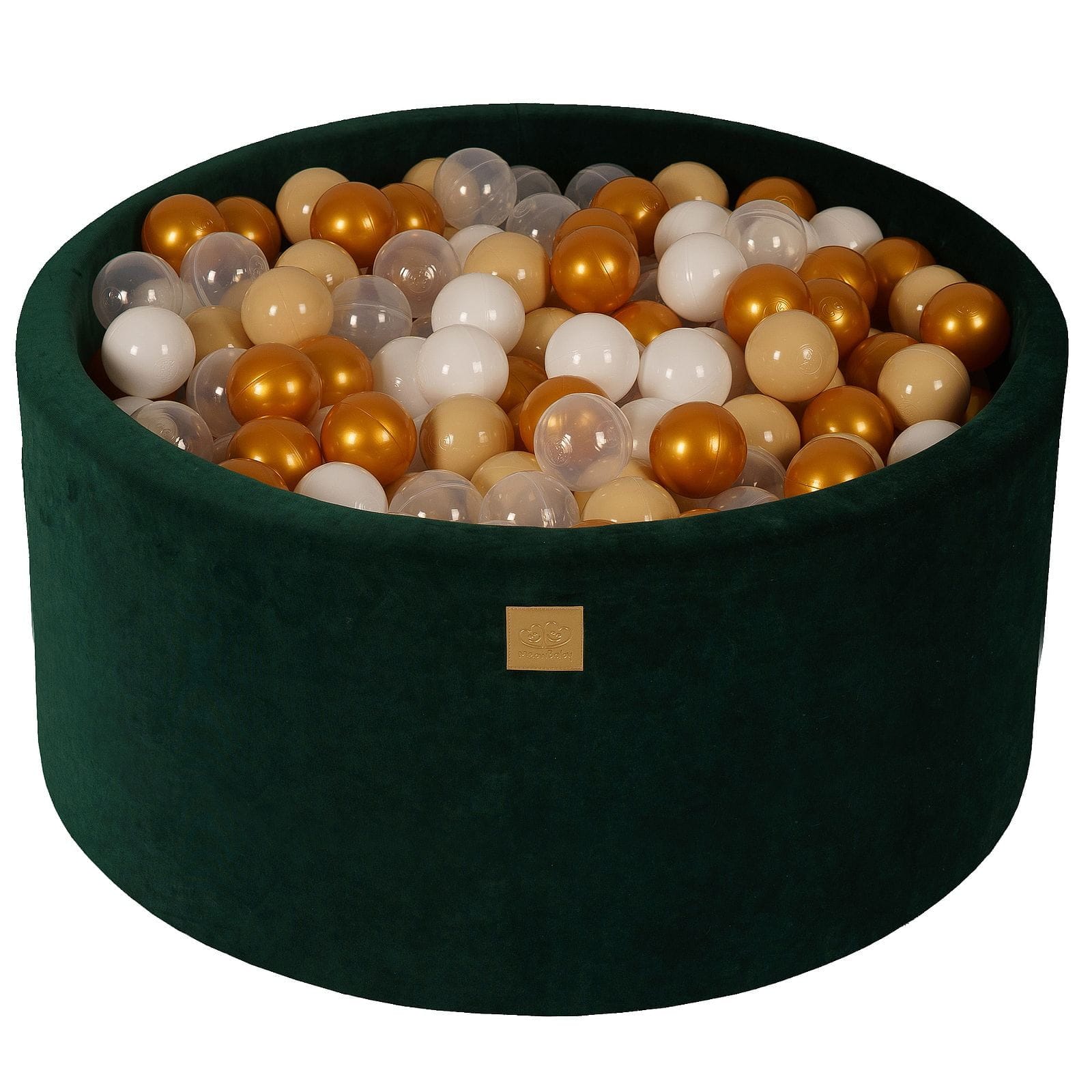 Meowbaby Velvet Foam Baby Ball Pit Dark Green | Balls to Choose