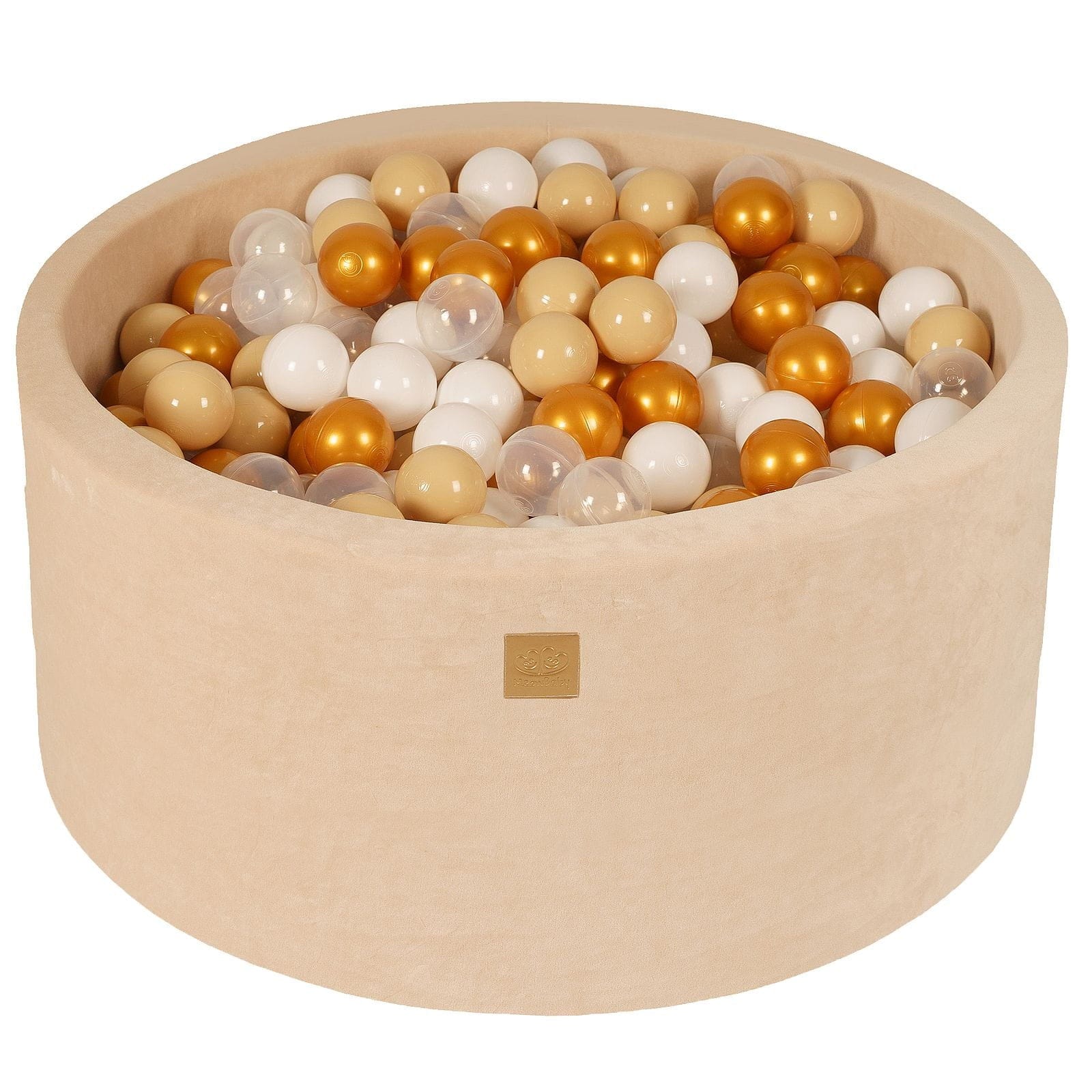 Meowbaby Velvet Foam Baby Ball Pit Ecru | Balls to Choose
