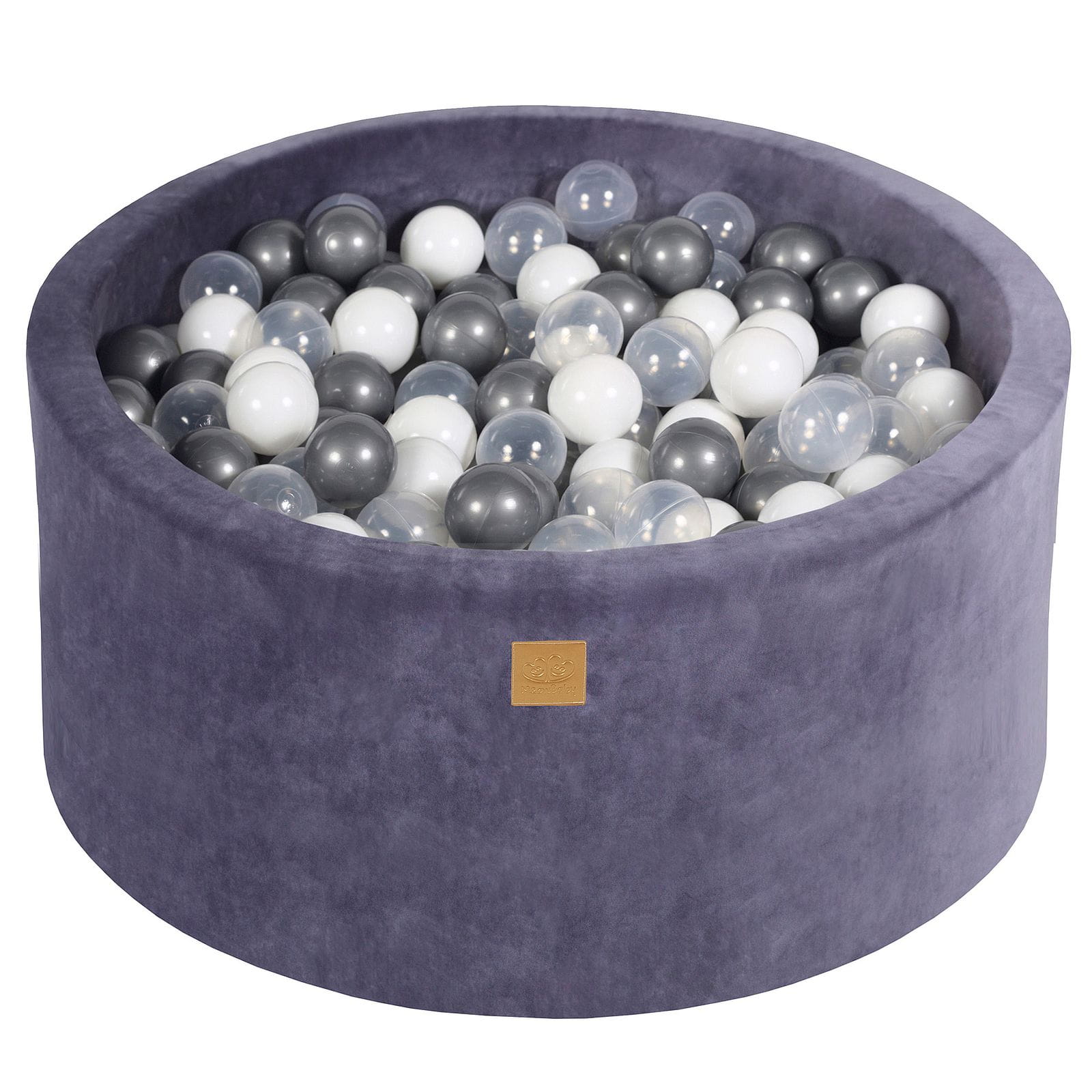 Meowbaby Velvet Foam Baby Ball Pit Grey-Blue | Balls to Choose