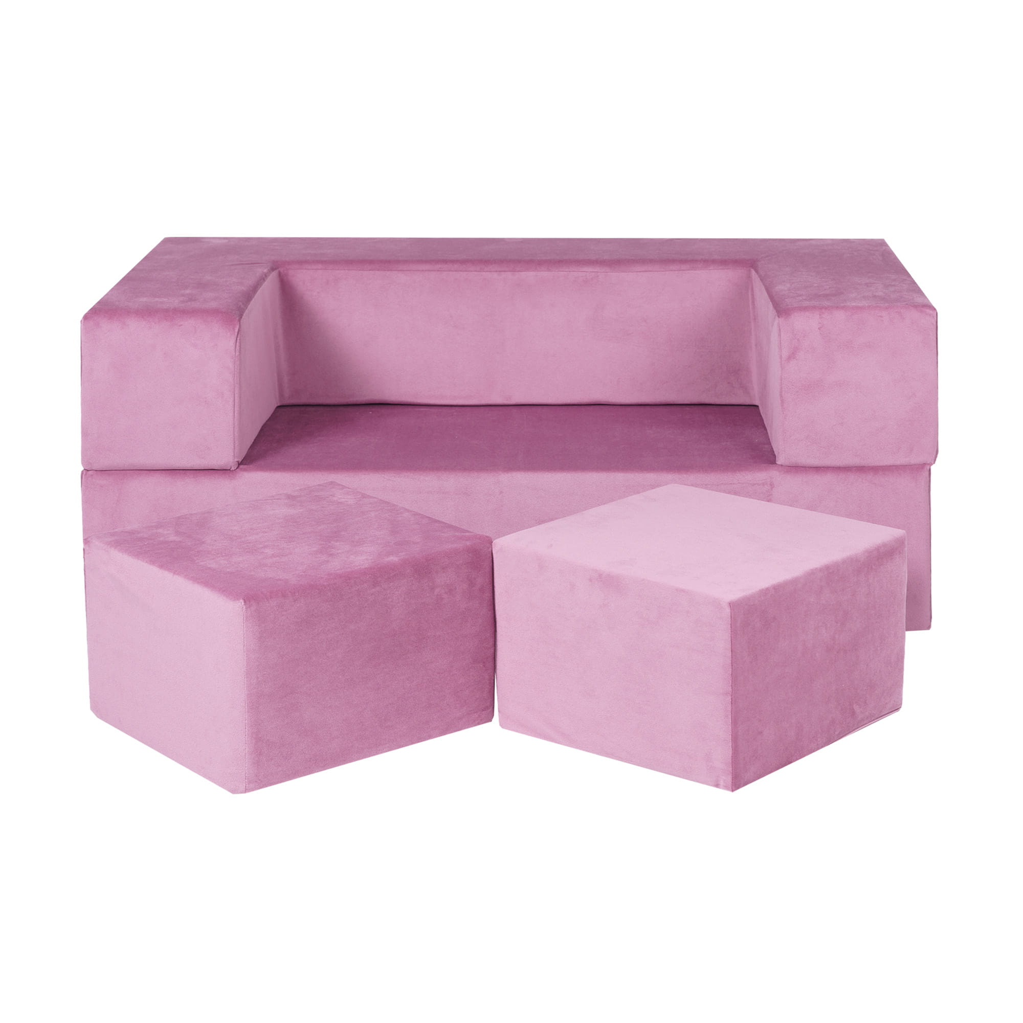 Meowbaby Velvet Kids Play Sofa Cube - Modular Play Couch | 4 Pieces