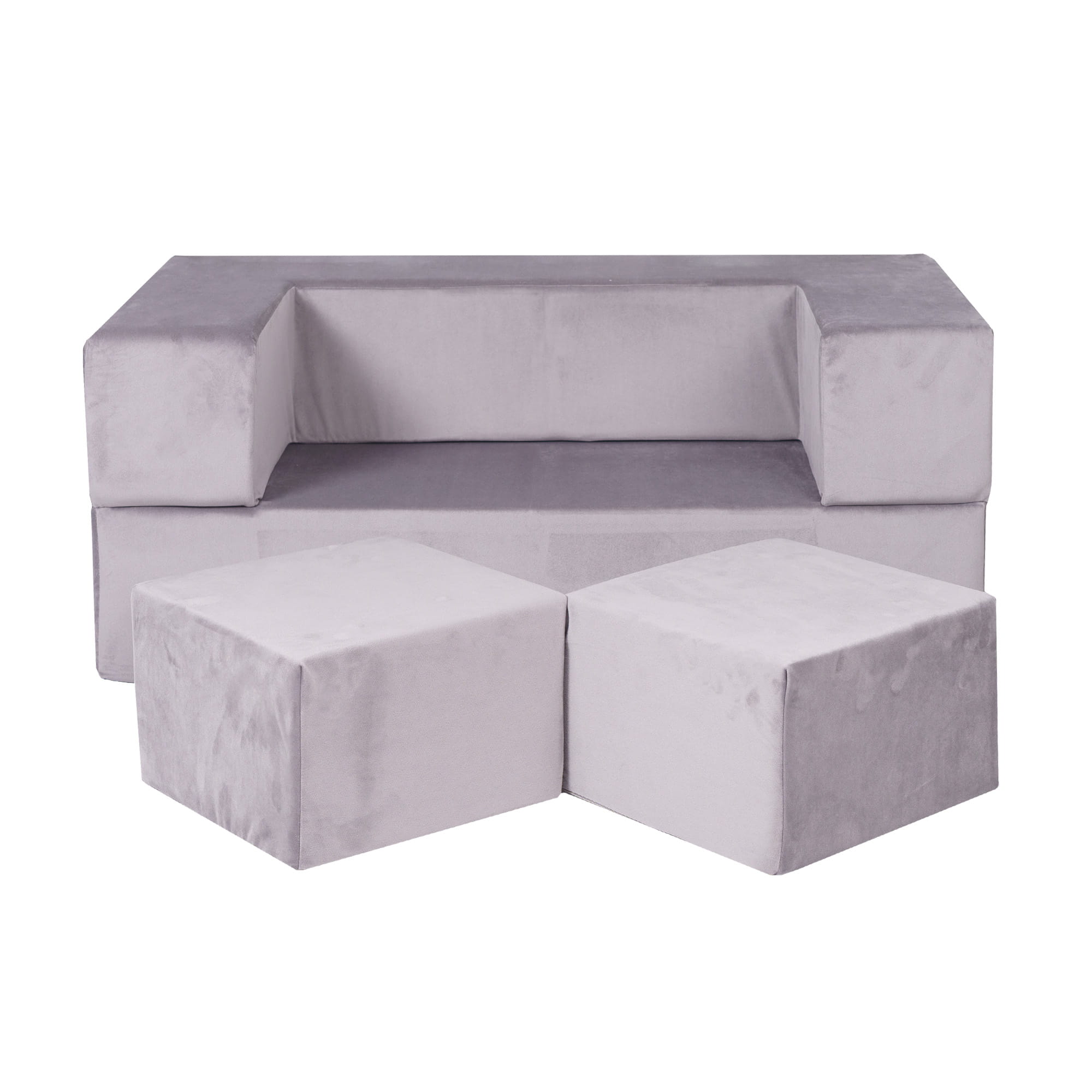 Meowbaby Velvet Kids Play Sofa Cube - Modular Play Couch | 4 Pieces