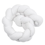 Tresse de lit en tissu texturé bouclé, 150 à 300cm - Blanc | 3 tailles