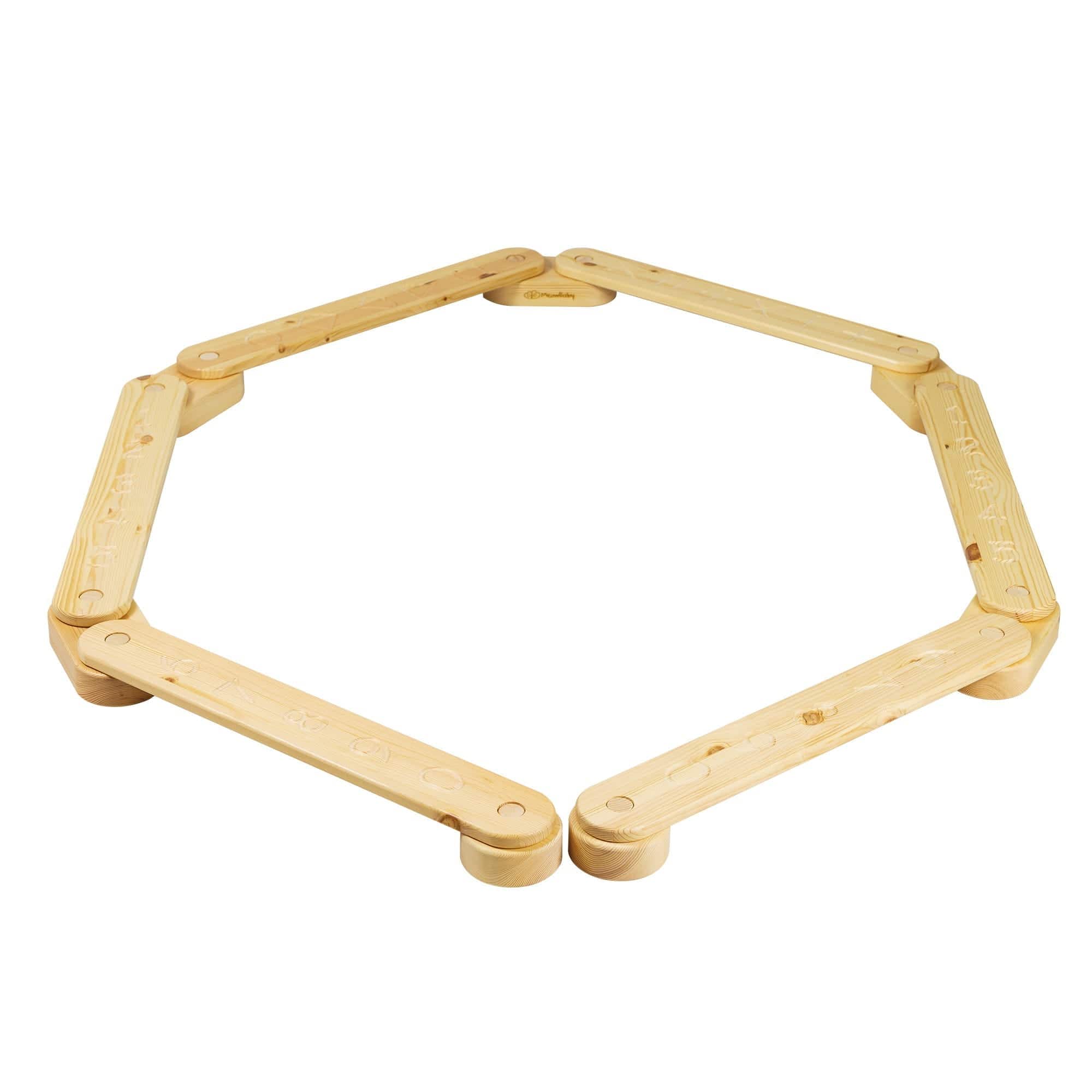 Meowbaby Wooden Balance Beam for Kids - Toddler Coordination Exercise