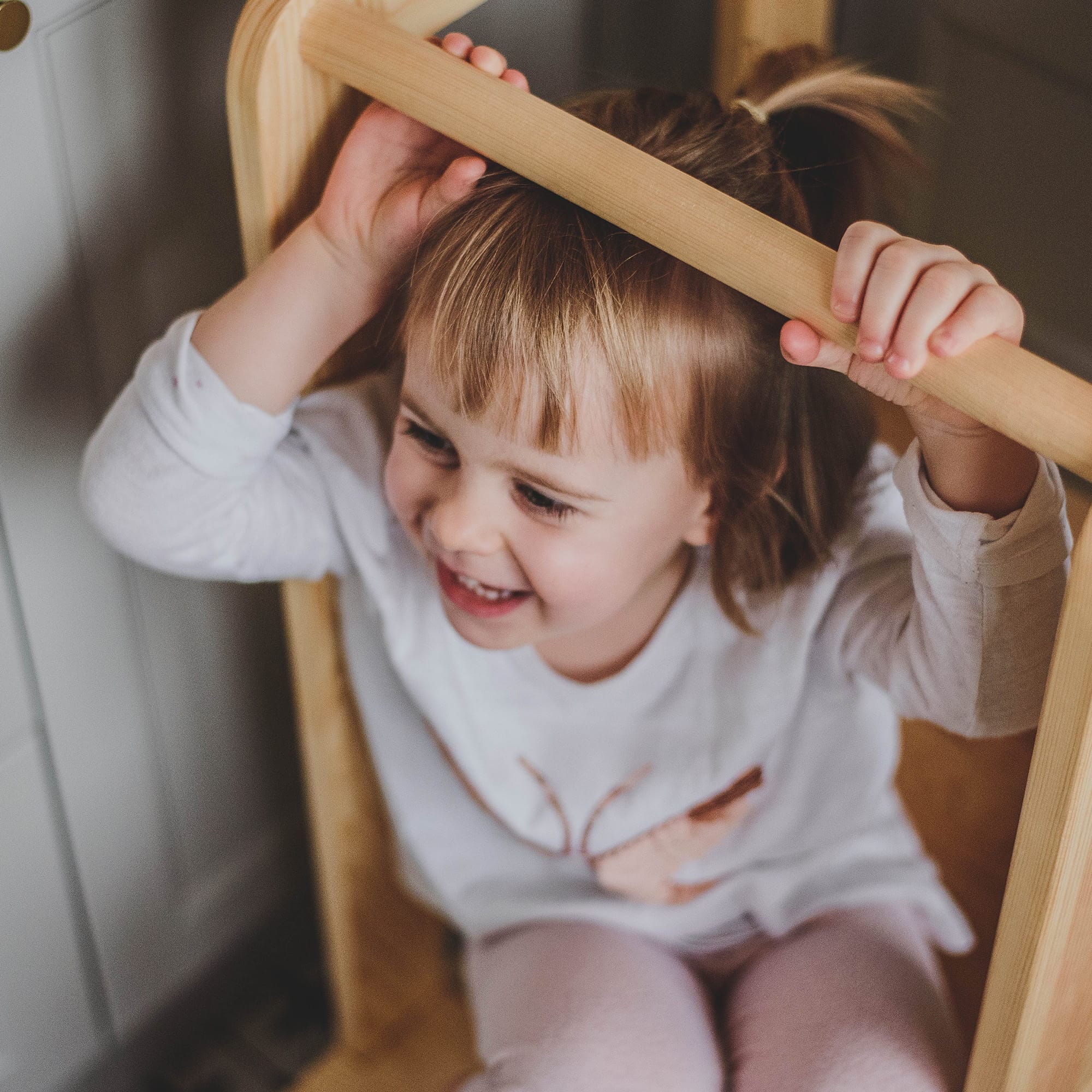 Meowbaby Wooden Kitchen Nursery Step Stool for Kids | 3 Adjustable Height