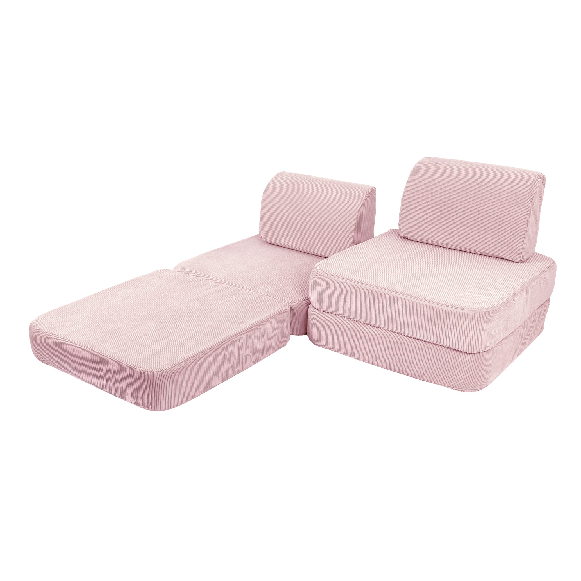 Canapé modulable Pocket en velours Corduroy à fines côtes Slimcord | 4 Pièces
