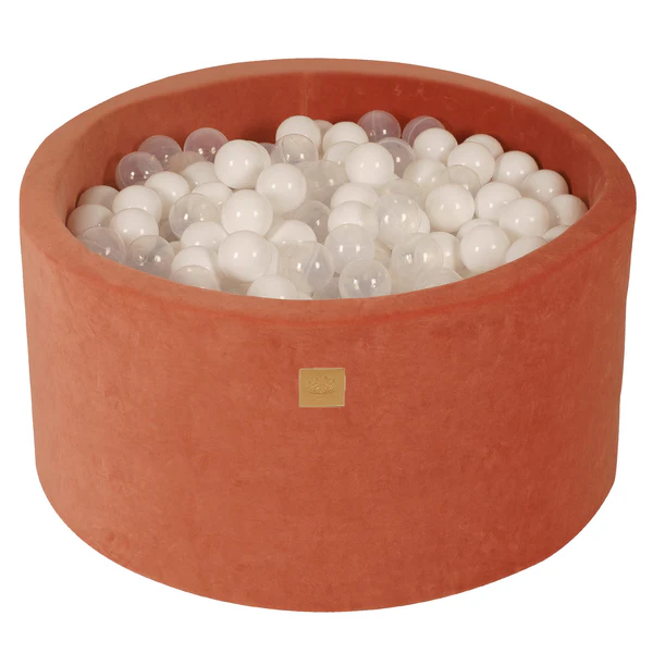 Piscine à balles ronde 90x40 cm en velours, 300 balles - Marsala | Balles au choix
