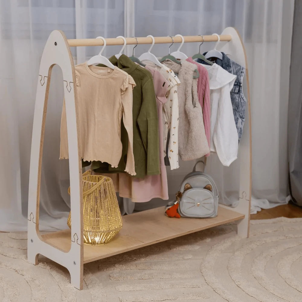 Portant à vêtements avec étagère - Soft | 2 tailles