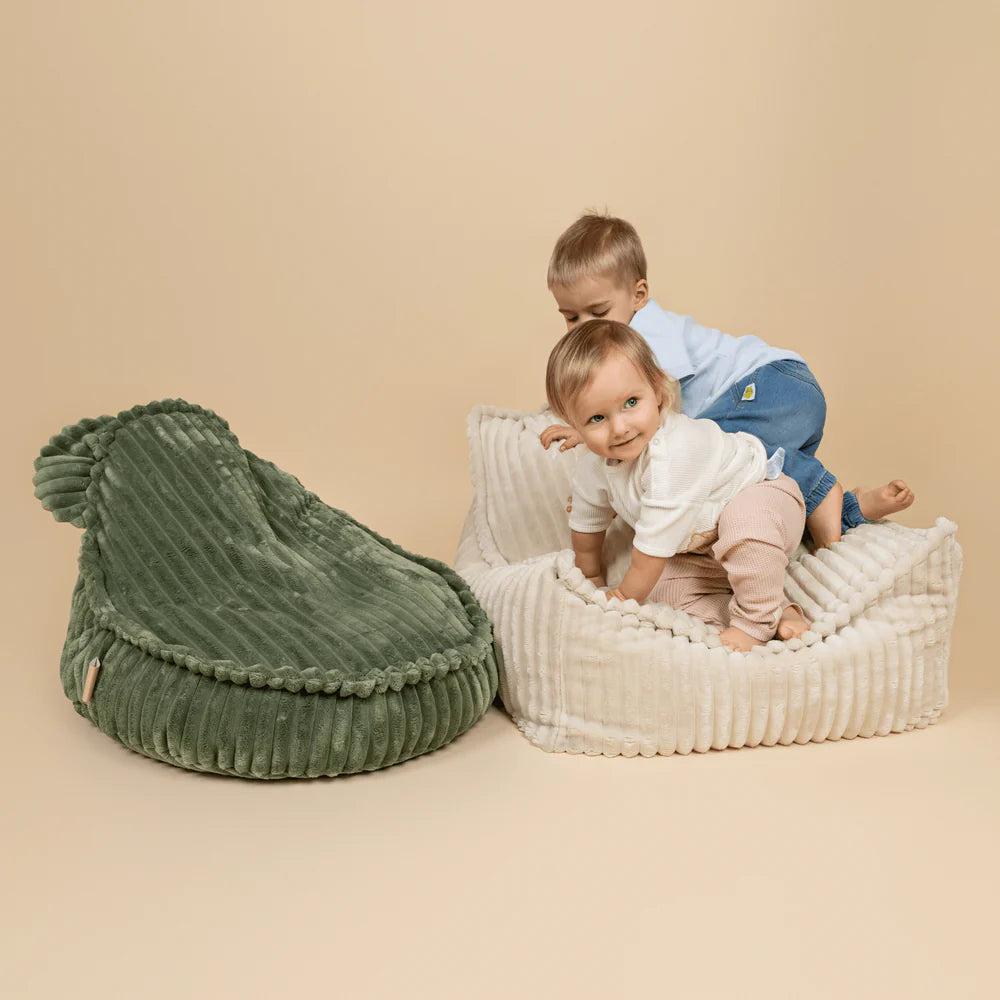 Pouf Ours en velours côtelé Churros