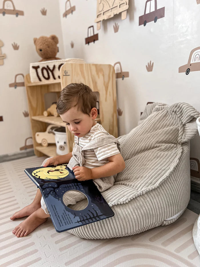 Pouf Ours en velours Corduroy à larges côtes Aesthetic