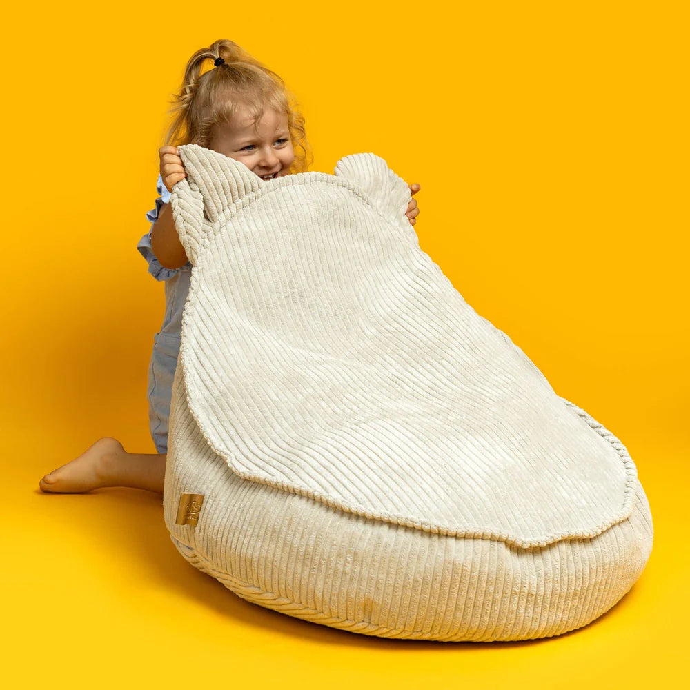 Pouf Ours en velours Corduroy à larges côtes Aesthetic