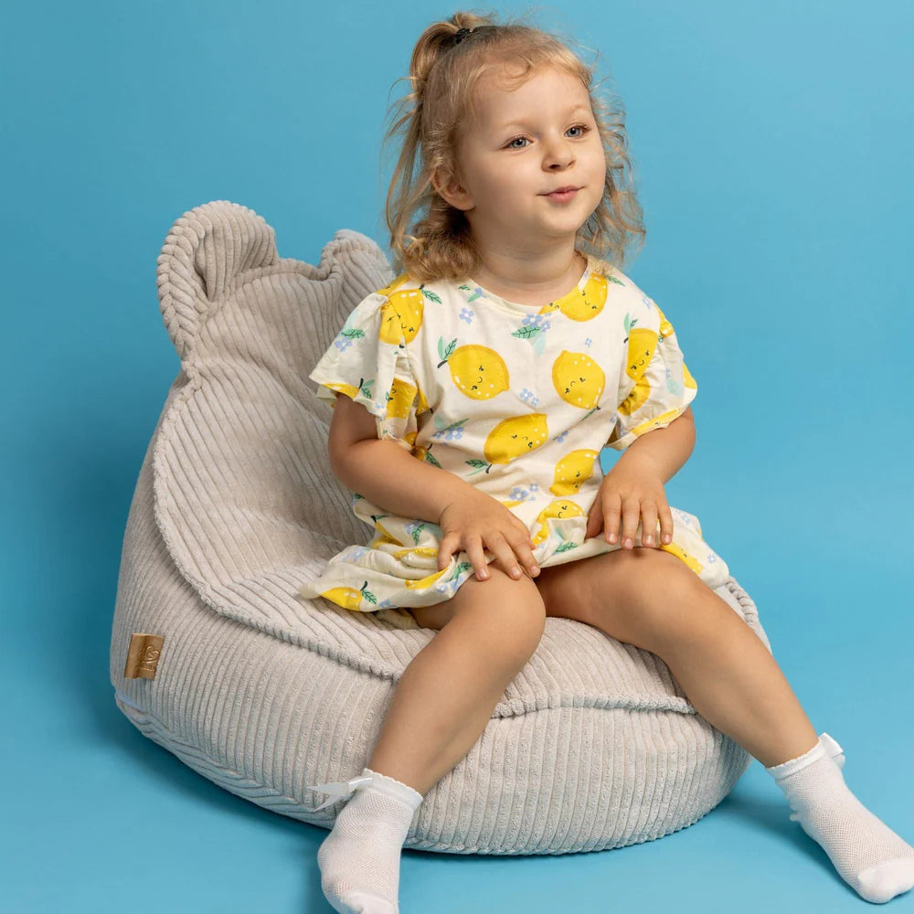 Pouf Ours en velours Corduroy à larges côtes Aesthetic