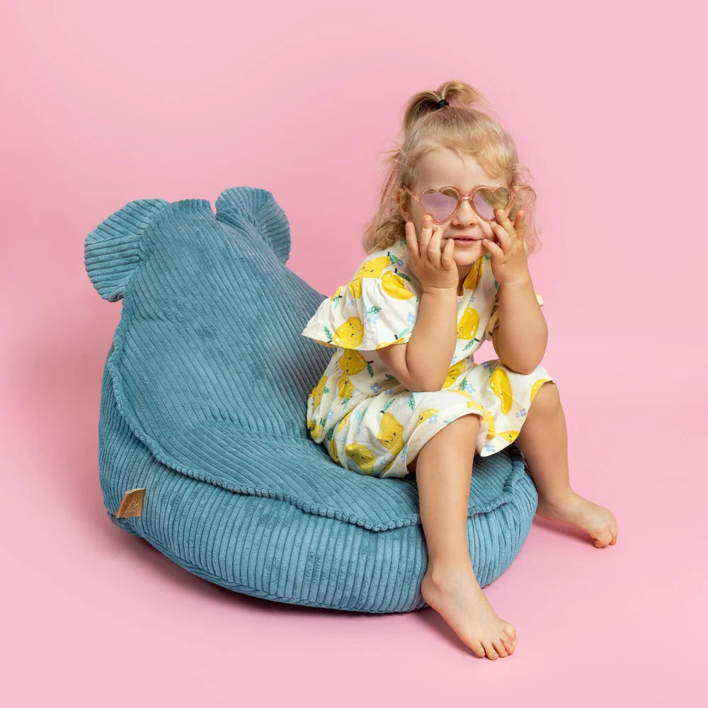 Pouf Ours en velours Corduroy à larges côtes Aesthetic
