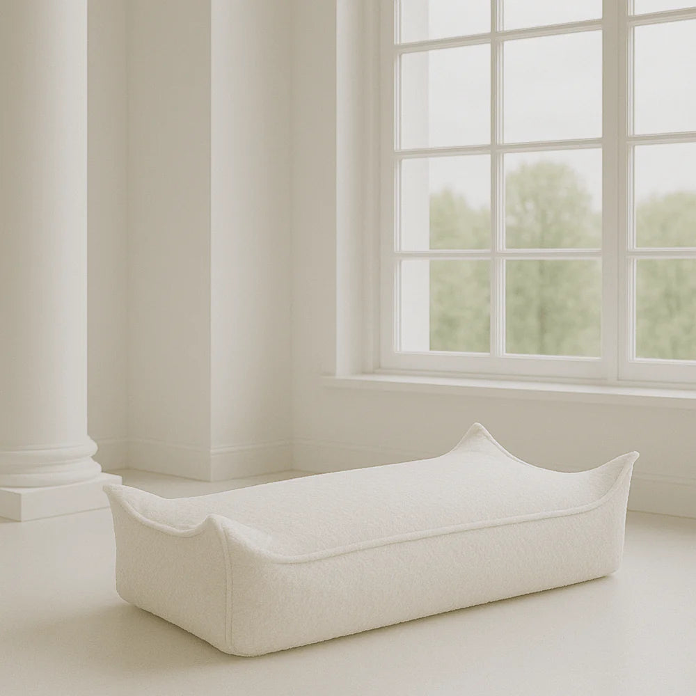 Coussin de sol rectangle en bouclette