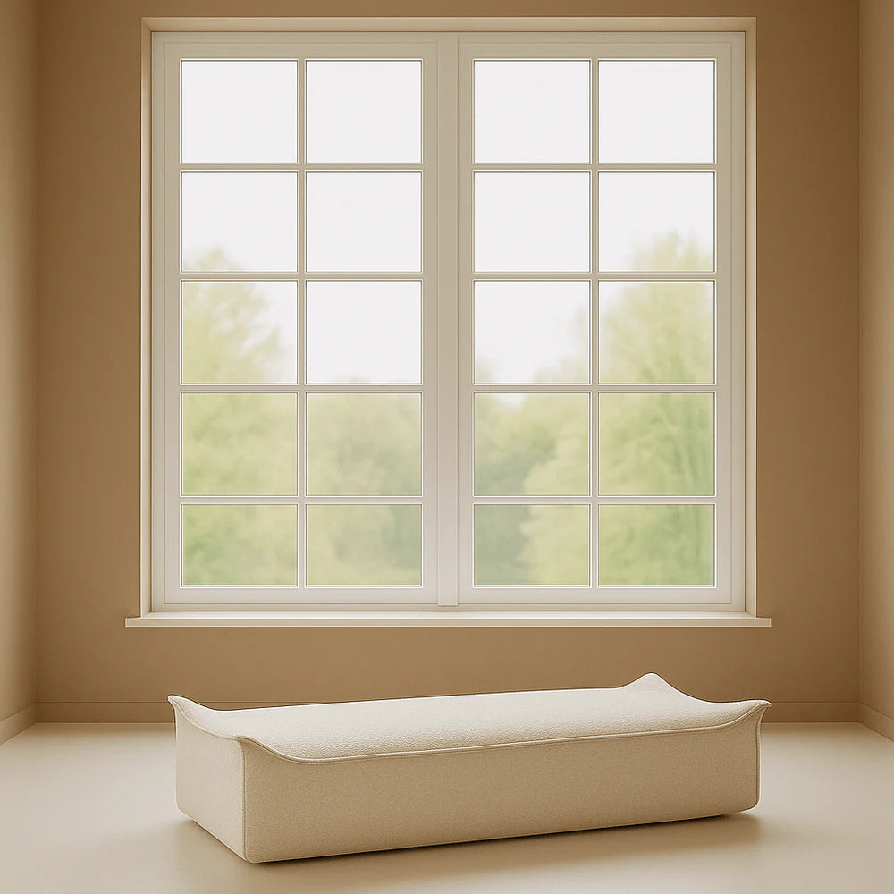 Coussin de sol rectangle en bouclette