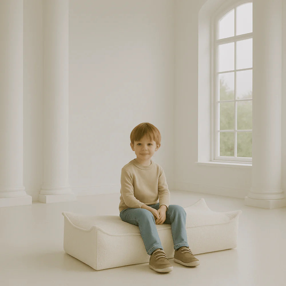 Coussin de sol rectangle en bouclette