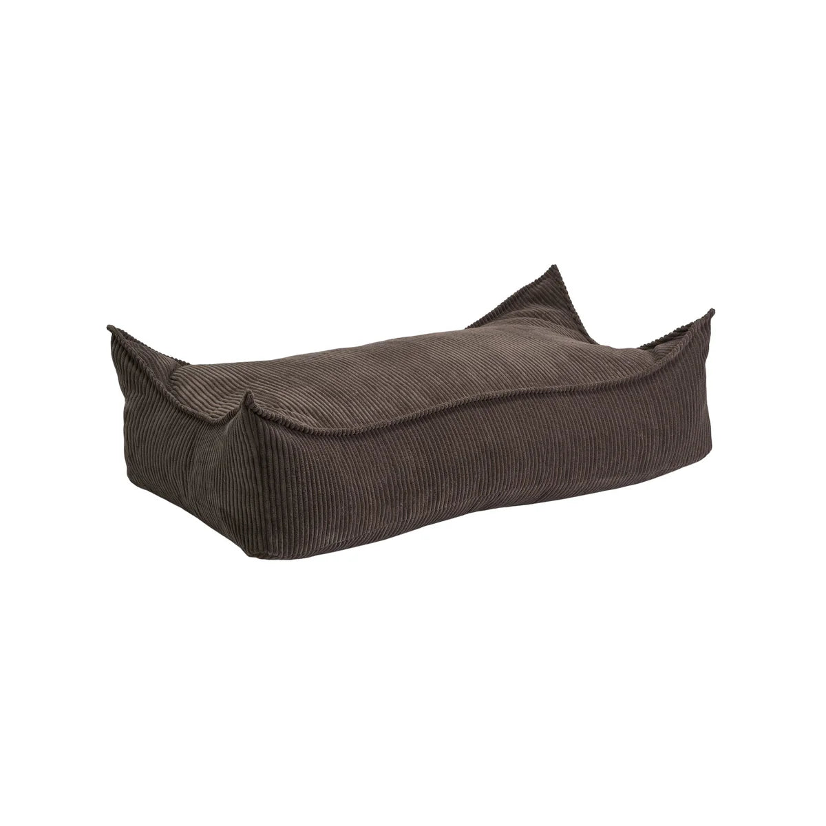Coussin de sol rectangle en velours Corduroy à larges côtes Aesthetic