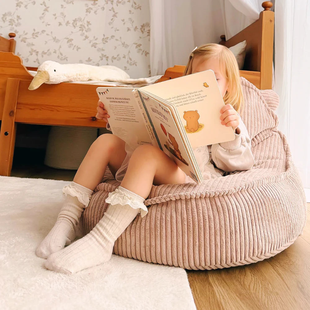 Pouf Ours en velours Corduroy à larges côtes Aesthetic