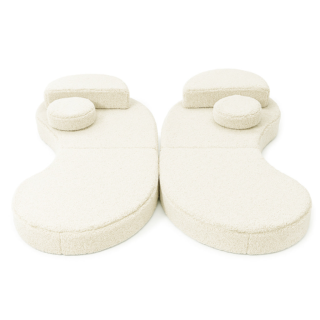 Canapé modulable Coccolo en peluche Bearly | 6 Pièces