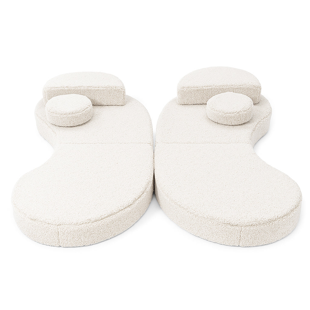 Canapé modulable Coccolo en peluche Bearly | 6 Pièces