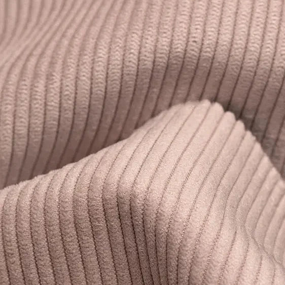 Coussin de sol rond en velours Corduroy à fines côtes Slimcord