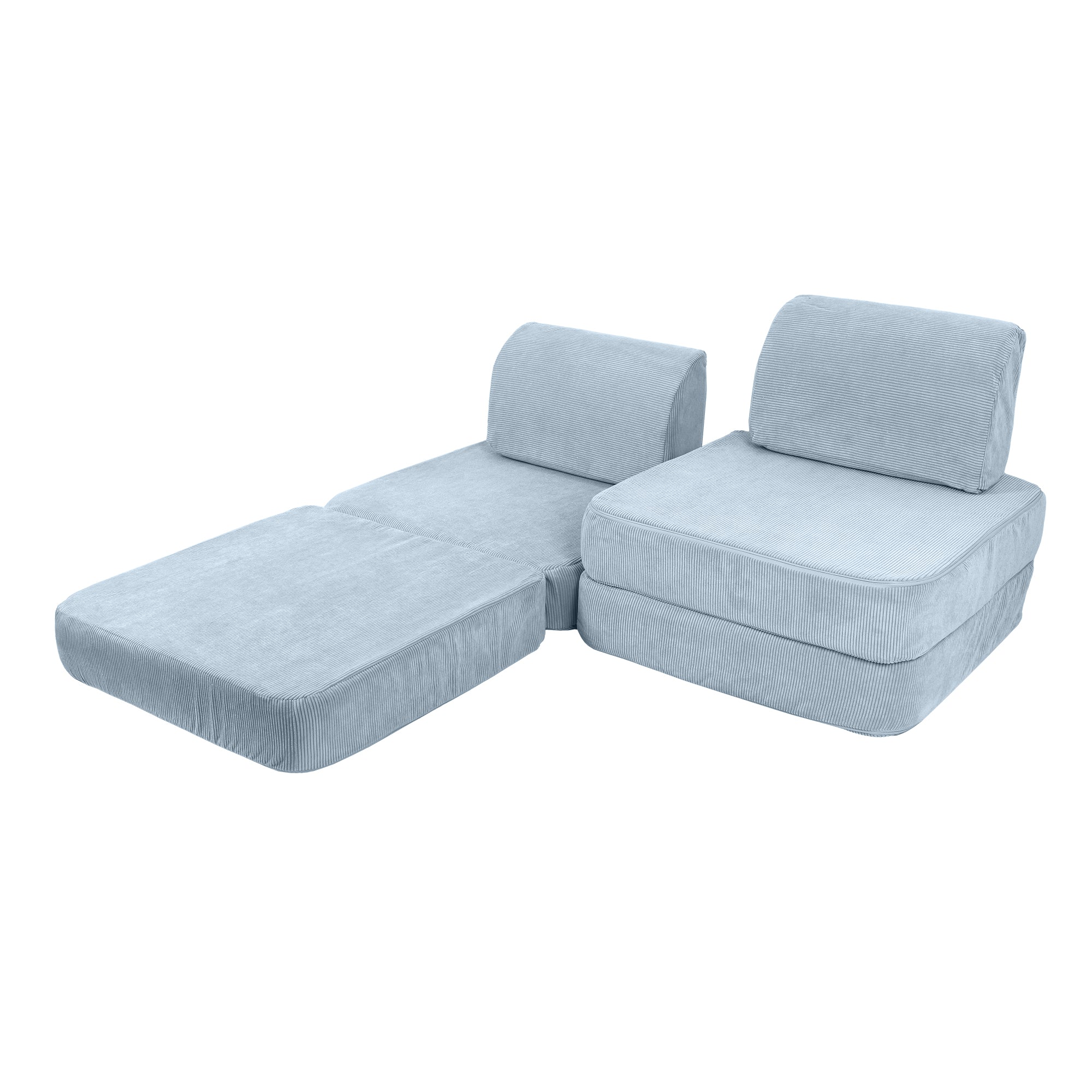 Canapé modulable Pocket en velours Corduroy à fines côtes Slimcord | 4 Pièces